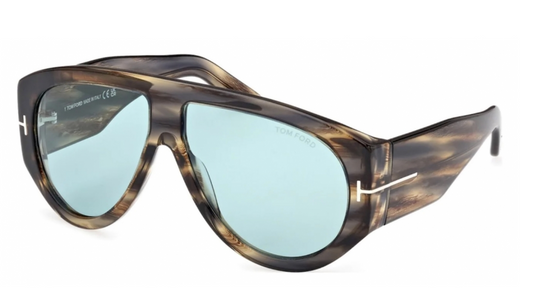 Tom Ford Bronson FT1044 Aviator Sunglasses in Havana Blue