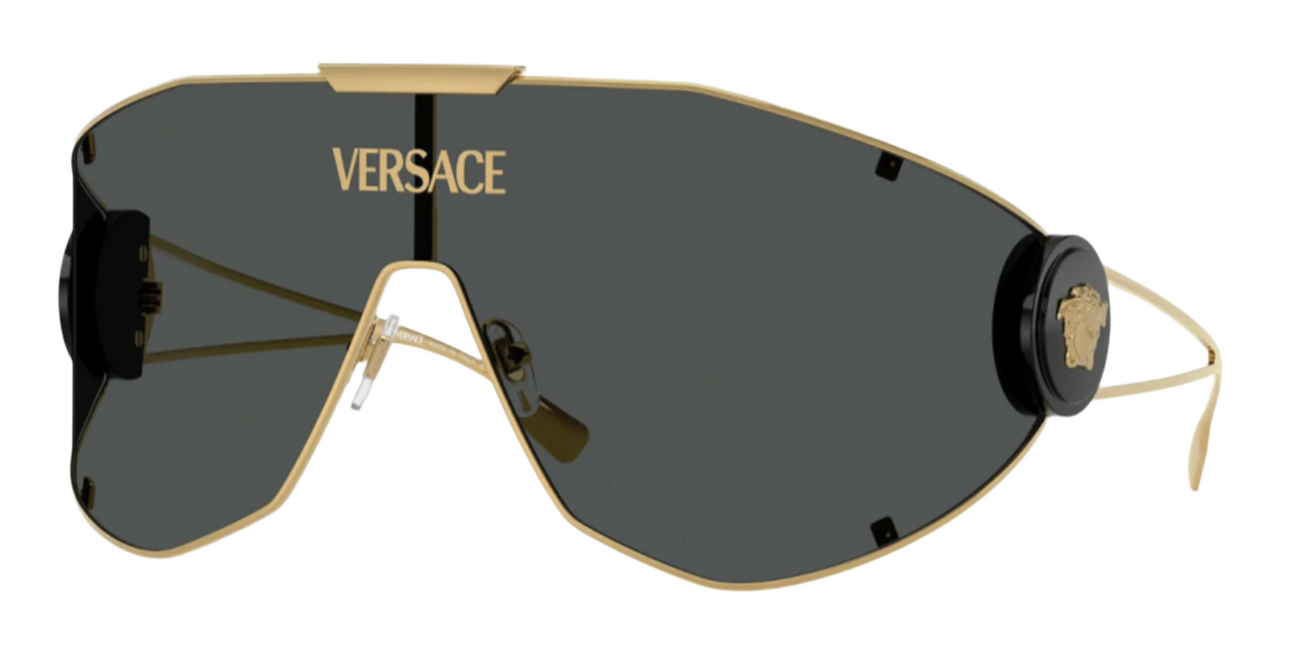 Versace VE2268 Shield Sunglasses in Gold