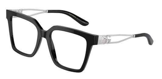 Dolce & Gabbana DG3376B Oversized Black Strass Frames