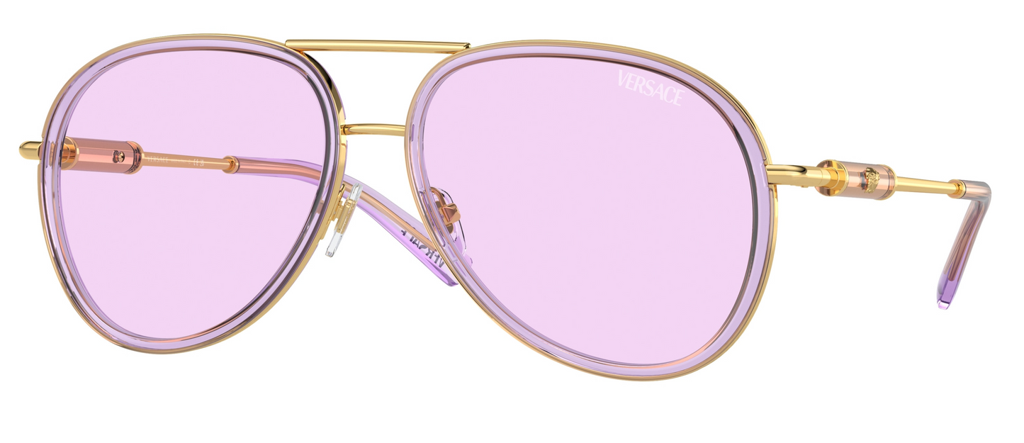 Versace VE2260 Aviator Sunglasses in Purple