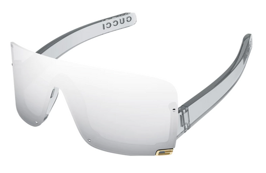 Gucci GG1637S Silver Mirror Shield Sunglasses