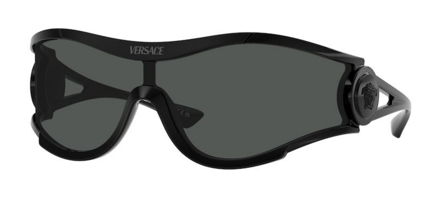 Versace VE4475 Shield Sunglasses in Black
