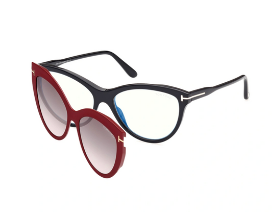 Tom Ford FT5772-B Black Clip On Bluelight Eyeglasses Frames