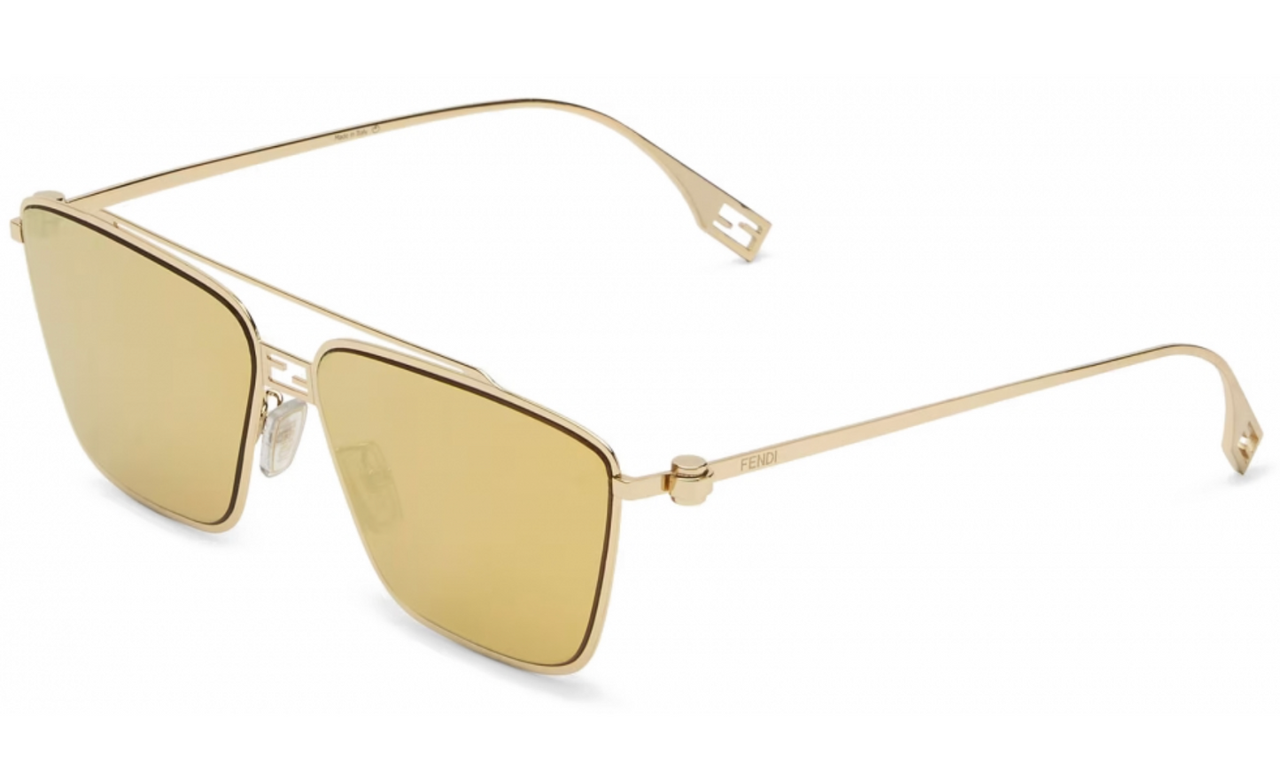 Fendi Baguette FE40110U Aviator Sunglasses in Gold