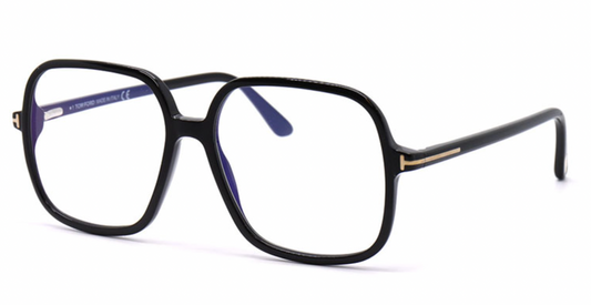 Tom Ford FT5764-B Black Square Bluelight Eyeglasses Frames