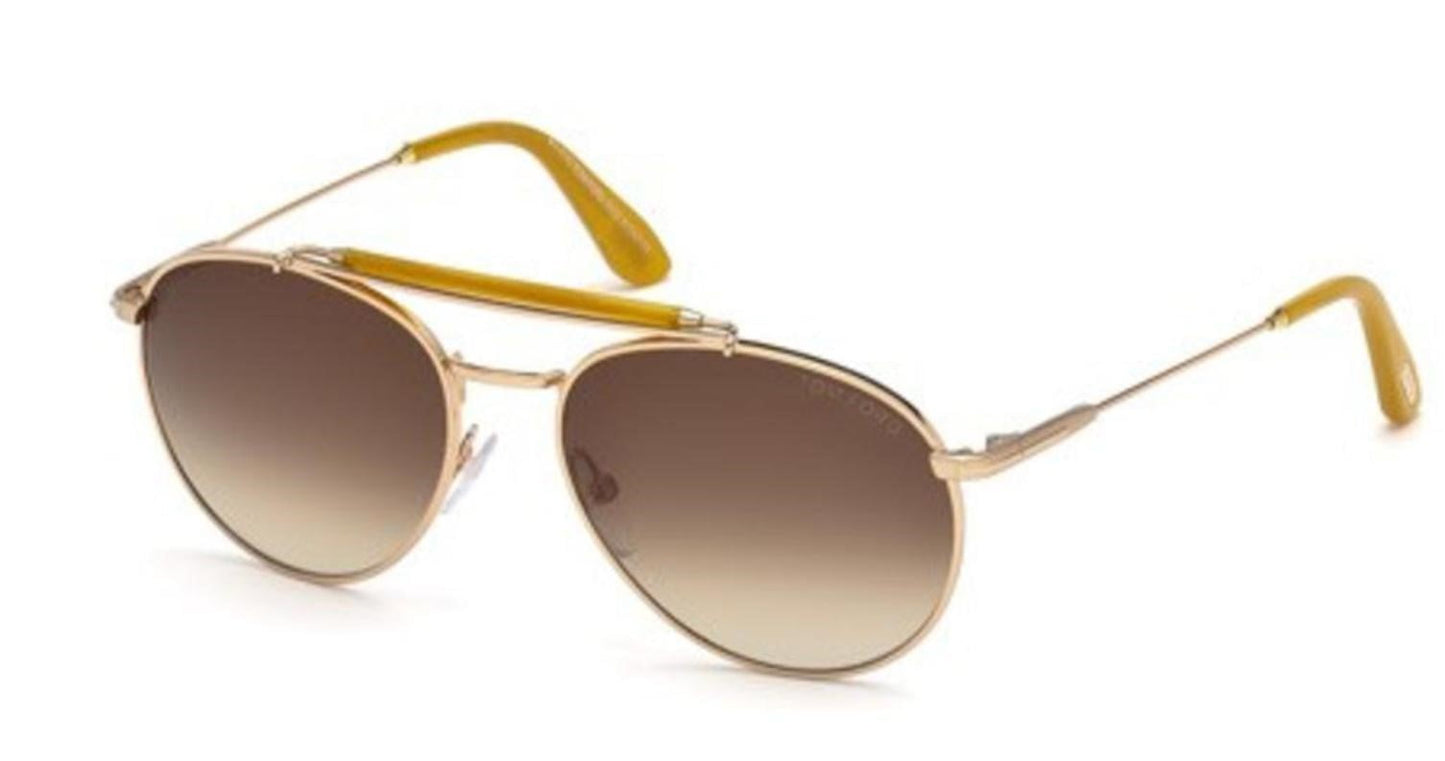 Tom Ford Colin FT0338 Round Sunglasses in Rose Gold Brown
