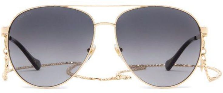 Gucci GG1088S Navigator Chain Pilot Sunglasses