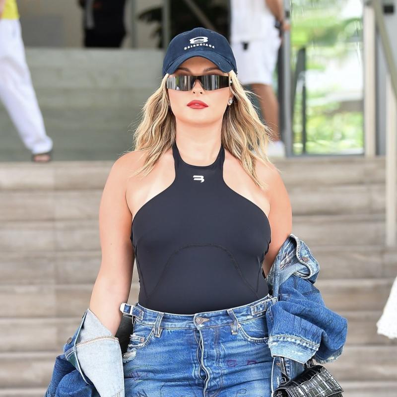 Balenciaga BB0041S Mono Shield Sunglasses in Silver