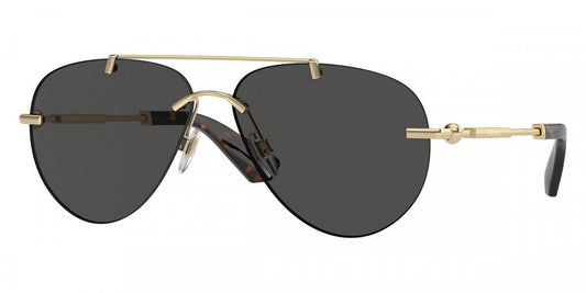 Burberry BE3151 Black Gold Aviator Sunglasses