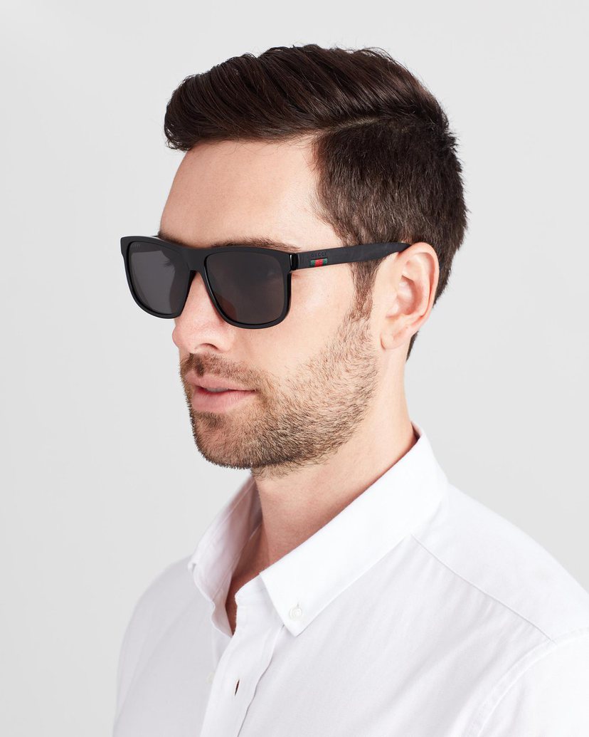 Gucci GG0010S Black Unisex Square Sunglasses