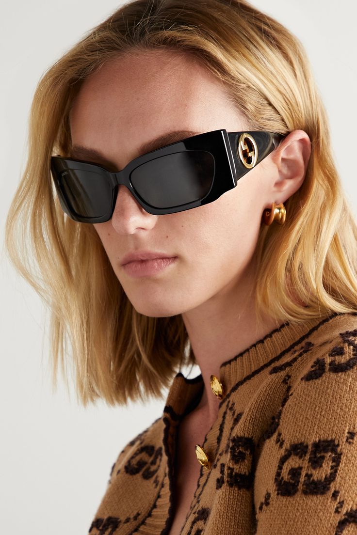 Gucci GG1412S Black Shield Mask Sunglasses