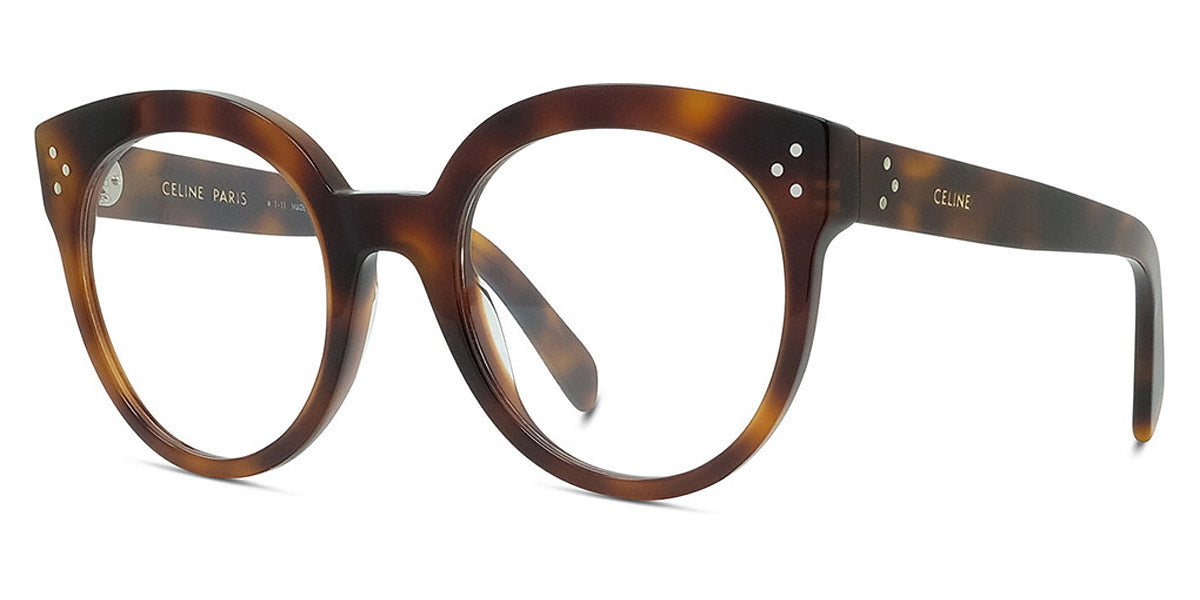 Celine CL50093I Rounded Eyeglasses Frames in Havana Brown