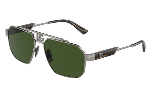 Dolce & Gabbana DG2294 Silver Aviator Sunglasses
