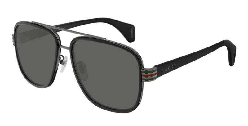 Gucci GG0448S Black Aviator Sunglasses