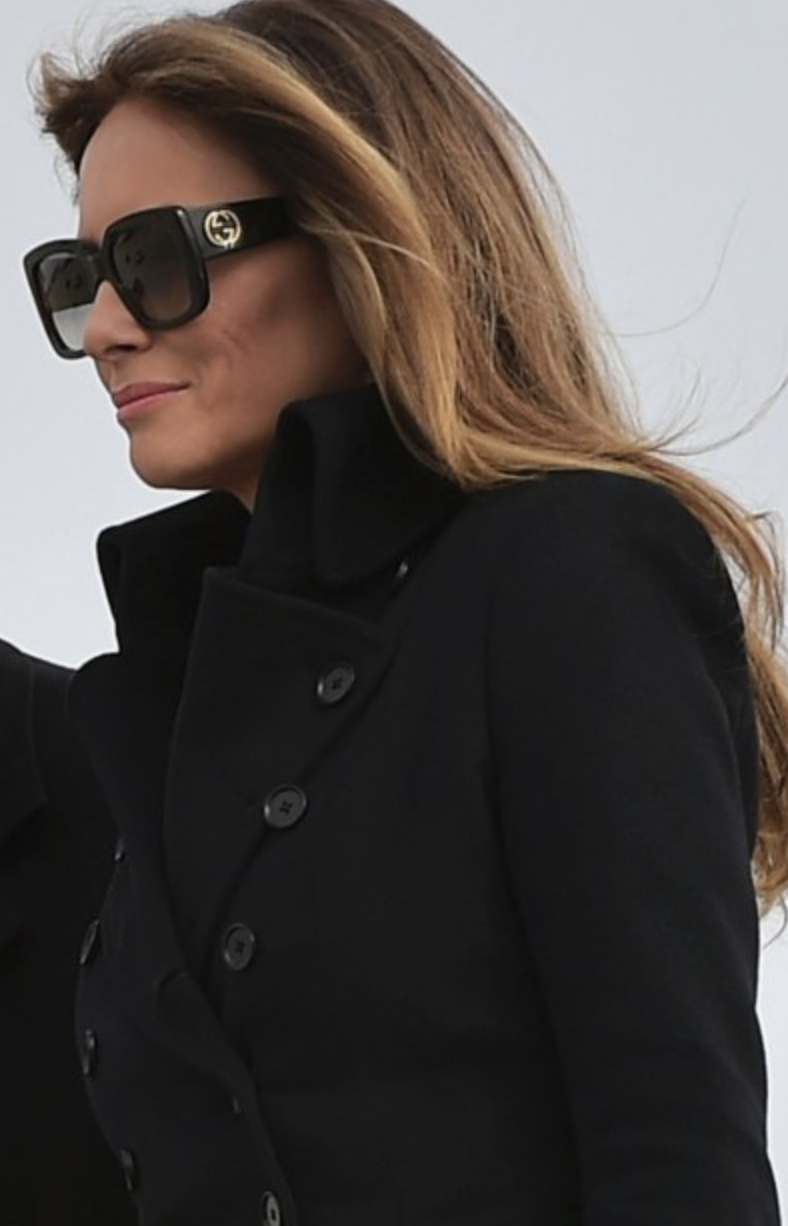 Gucci GG0141SN Square Black Logo Sunglasses