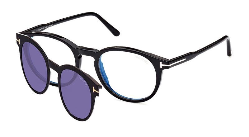 Tom Ford FT5823-H-B Clip On Sunglasses in Black