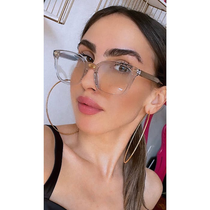 Gucci GG0184O Grey Clear Square Frames