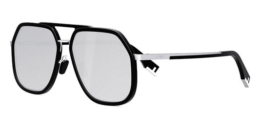 Fendi FE40041U Silver Mirror Aviator Sunglasses
