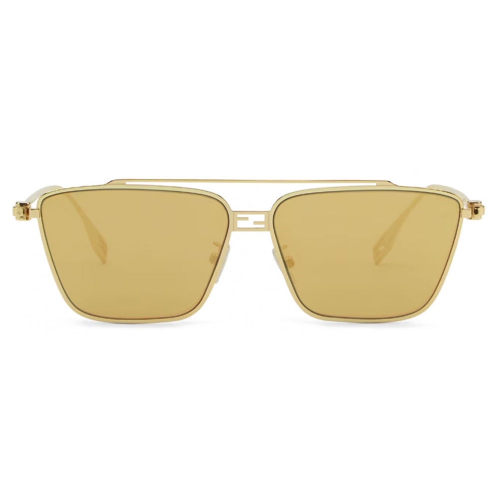 Fendi Baguette FE40110U Aviator Sunglasses in Gold