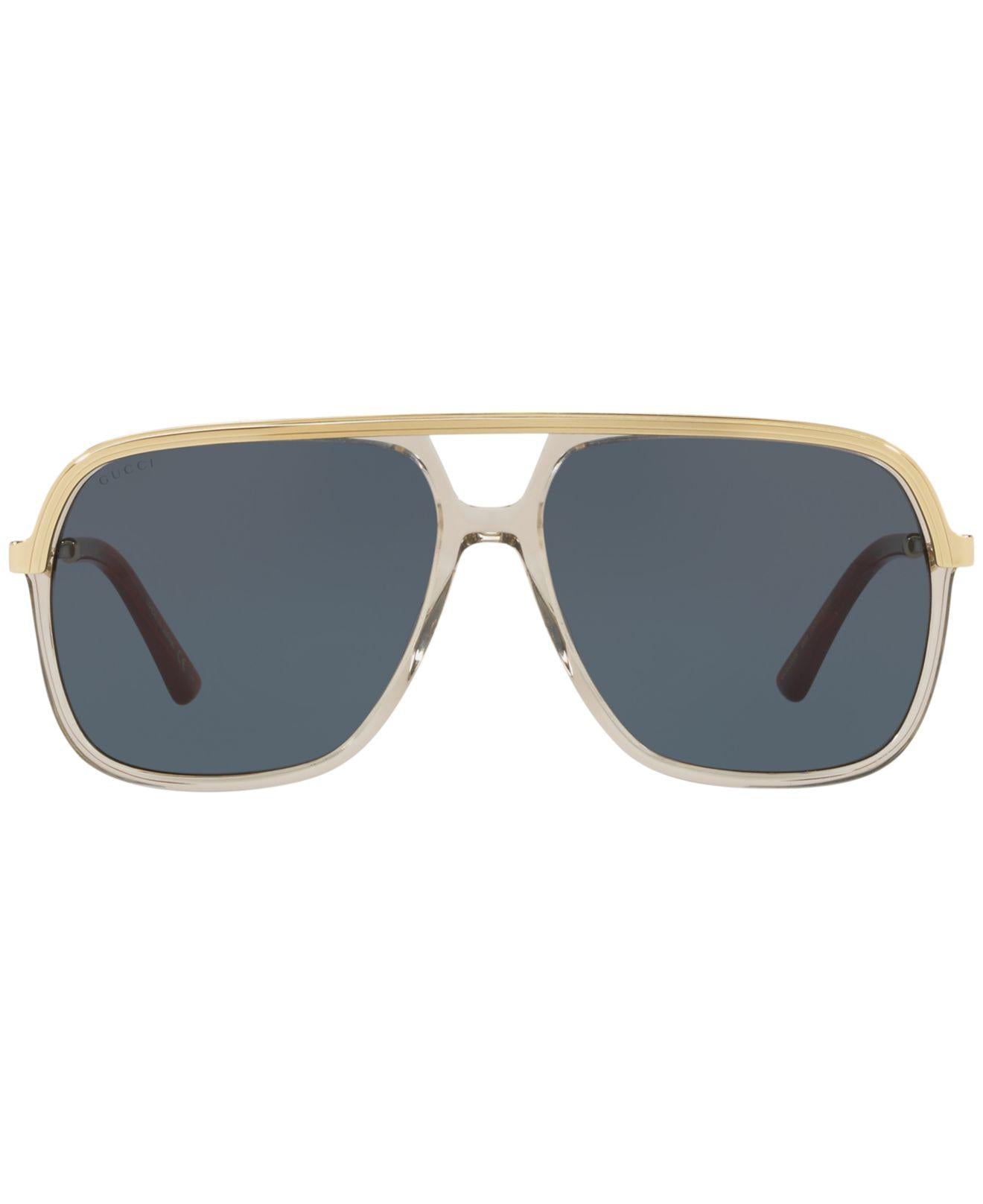 Gucci GG0200S Aviator Sunglasses in Clear