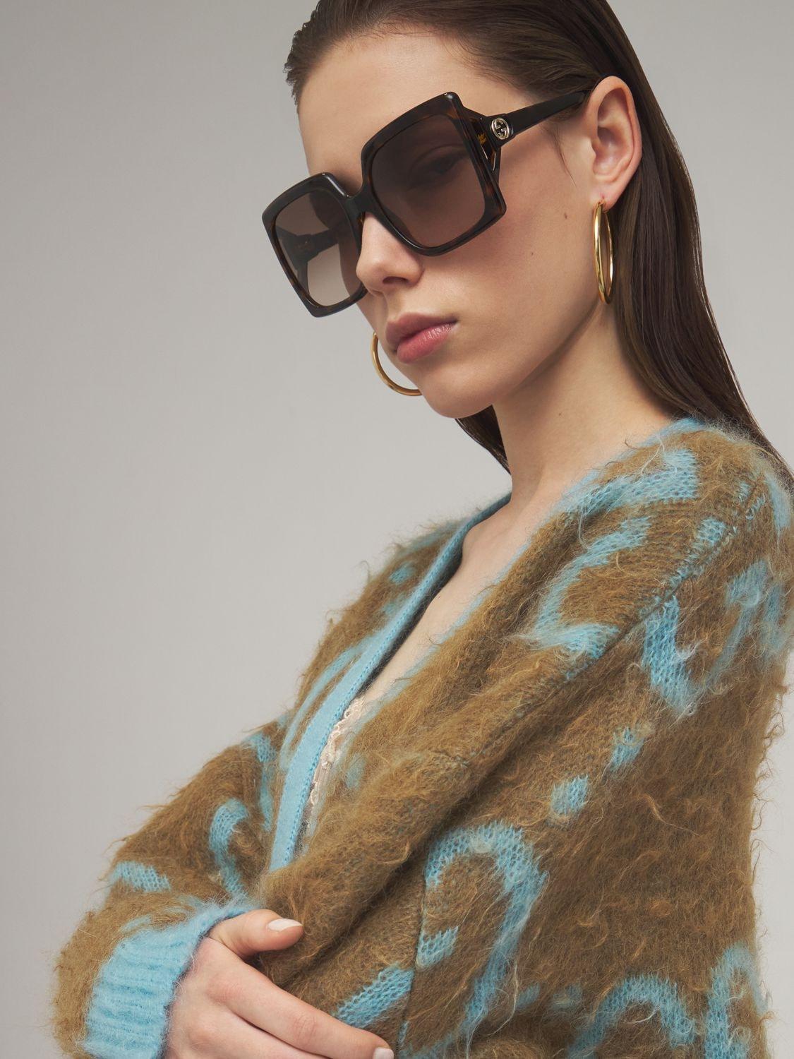 Gucci GG0876S Square Sunglasses in Dark Havana