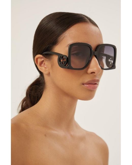 Gucci GG1326S Oversized Square Sunglasses in Black