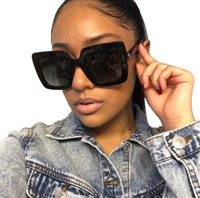 Gucci GG0328S Oversized Black Square Sunglasses