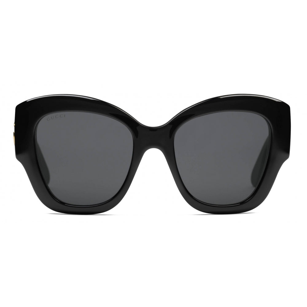 Gucci GG0808S Thick Rim Cat Eye Sunglasses in Black