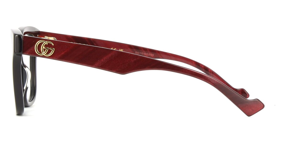 Gucci GG0958O Square Frames in Black Burgundy