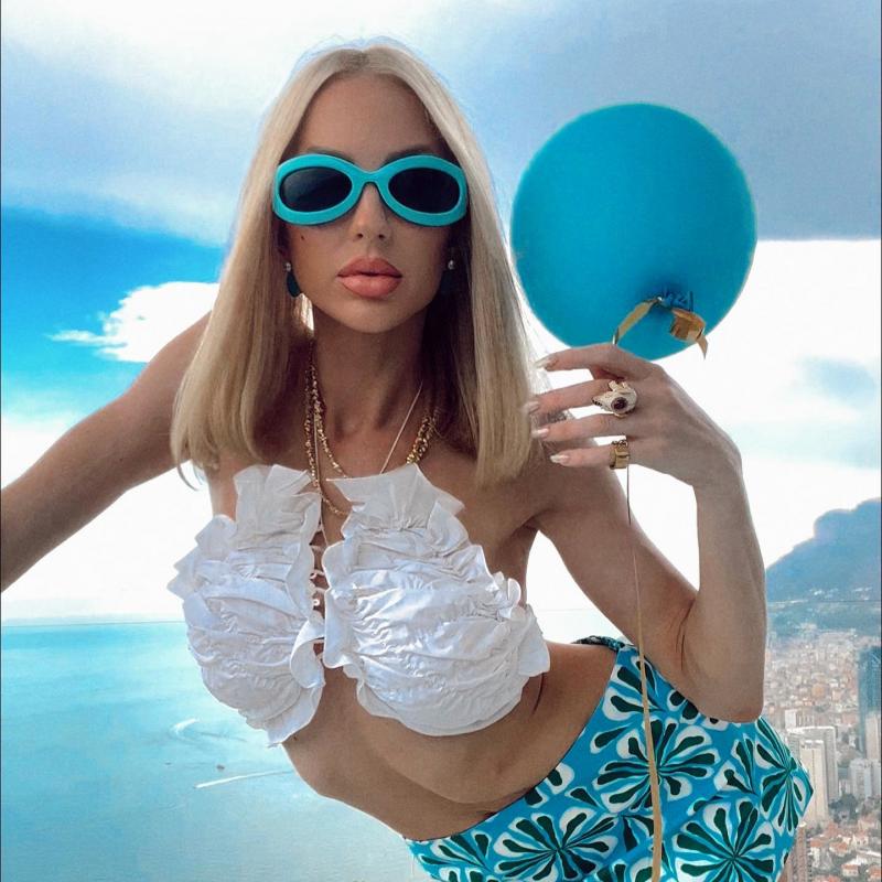 Gucci GG1247S Ivory Mirror Shield Sunglasses