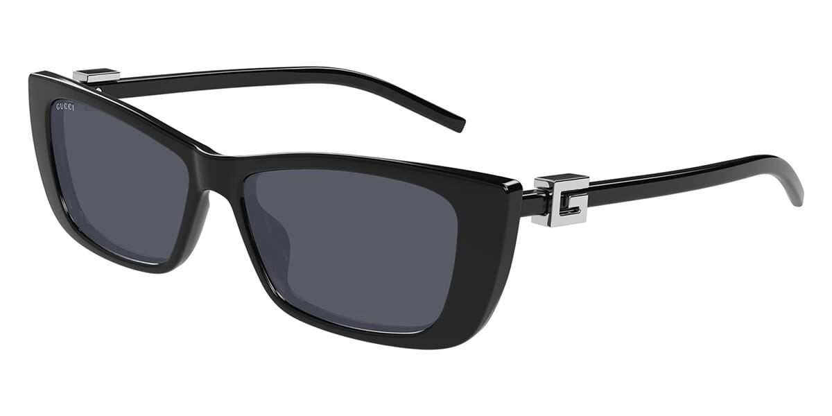 Gucci GG1681S Black Rectangular Crystal Sunglasses