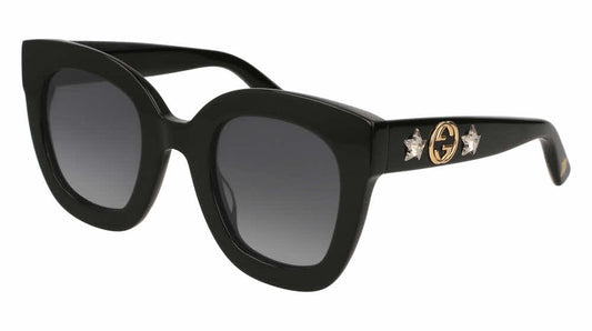 Gucci GG0208S Crystal Star Oversized Sunglasses in Black