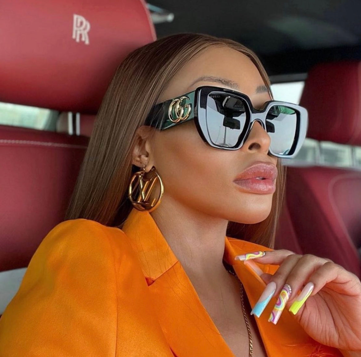 Gucci GG0956S Oversized Sunglasses in Black Green