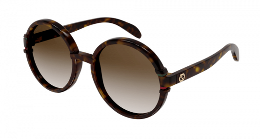 Gucci GG1067S Round Sunglasses in Brown