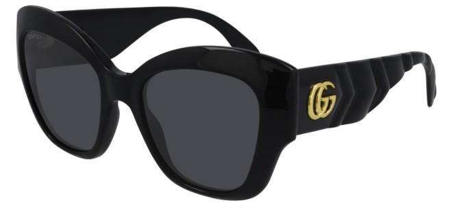 Gucci GG0808S Thick Rim Cat Eye Sunglasses in Black