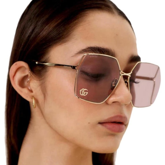 Gucci GG0817S Oversized Marmont Sunglasses in Violet Lens