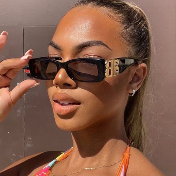 Balenciaga BB0096S Logo Sunglasses in Black