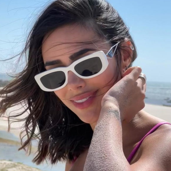 Prada PR14YS Slim Sunglasses in Talc White