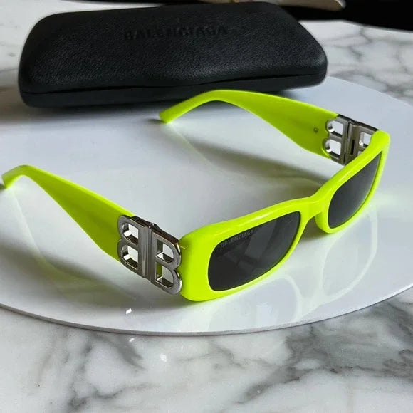 Balenciaga BB0096S Logo Sunglasses in Yellow
