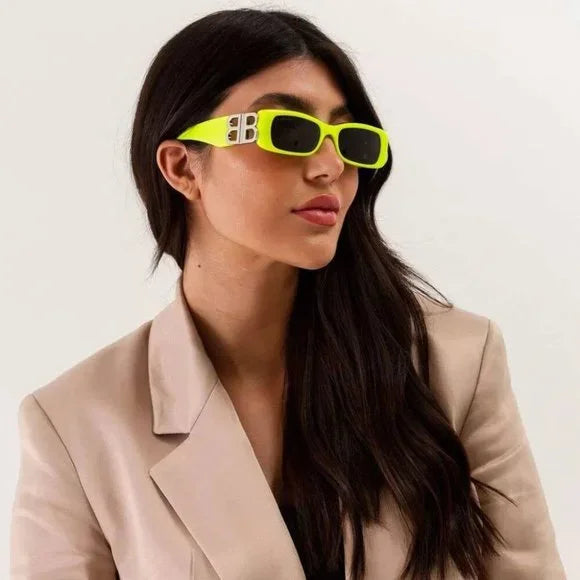 Balenciaga BB0096S Logo Sunglasses in Yellow
