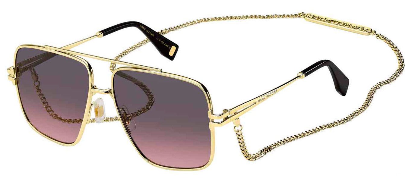 Marc Jacobs MJ 1091/N/S Pink Gradient Aviator Chain Sunglasses