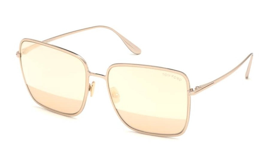 Tom Ford Heather TF739 Gold Mirror Square Sunglasses
