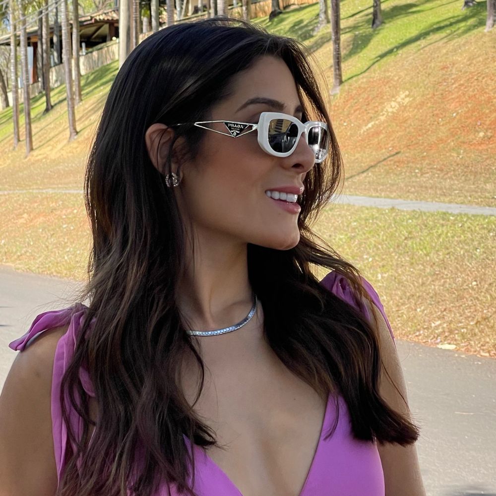 Prada PR14YS Slim Sunglasses in Talc White