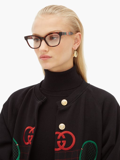 Gucci GG0600O Havana Brown Cat Eye Eyeglasses Frames