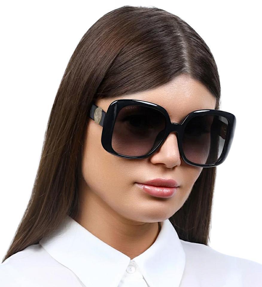 Gucci GG1029S Oversized Black Square Sunglasses