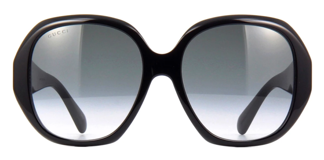 Gucci GG0796S Oversized Rounded Sunglasses in Black