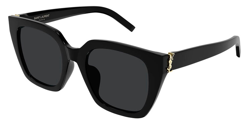 Saint Laurent SLM143 Square Sunglasses in Black Gold