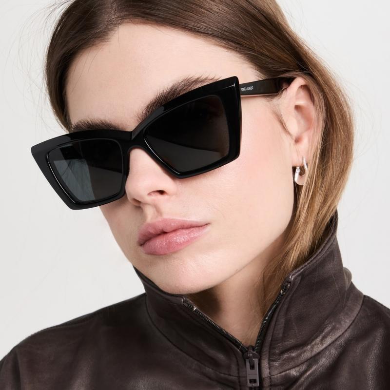 Saint Laurent SL657 Cat Eye Sunglasses in Black