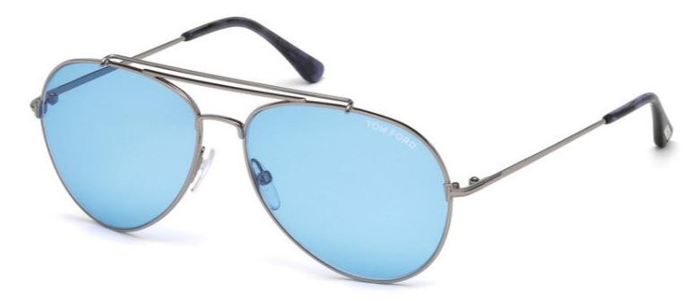 Tom Ford Indiana FT0497 Aviator Sunglasses in Blue