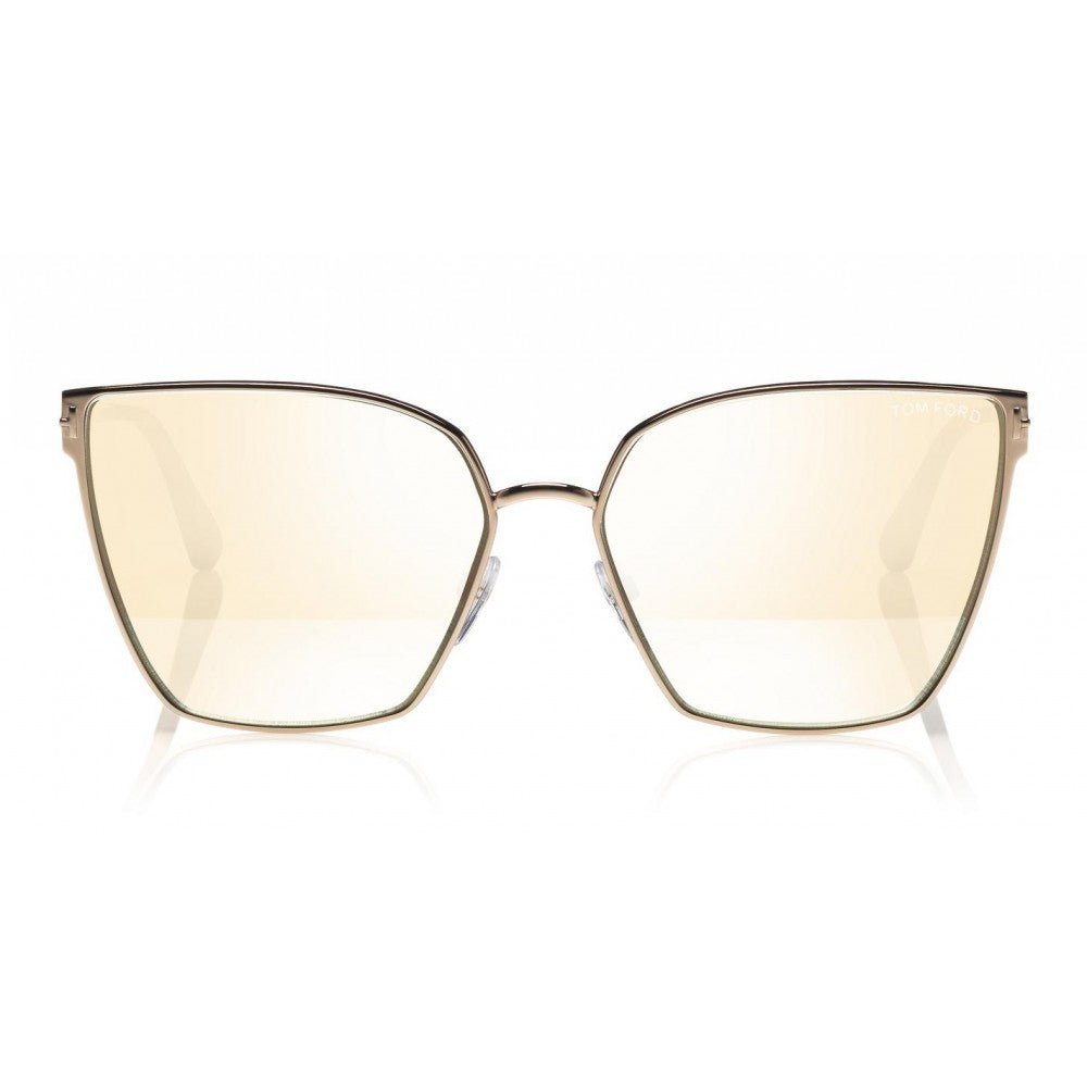 Tom Ford Helena FT0653 Mirrored Cat Eye Sunglasses in Gold